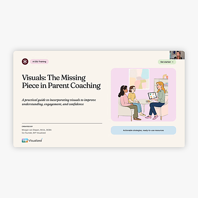 Visuals: The Missing Piece in Parent Coaching course cover