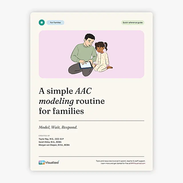 A Simple AAC Modeling Routine for Families resource preview